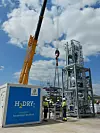 Wasserstoff-Absorptionstrocknungsanlage von Bilfinger auf dem Kavernengelände von Uniper im niedersächsischen Krummhörn; Pilotprojekt, grüner Wasserstoff, Elektrolyse, Erdgasspeicher
