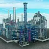 3D-Grafik der weltweit ersten Demonstrationsanlage für großtechnische elektrisch beheizte Steamcracker-Öfen in Ludwigshafen.