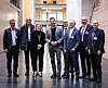 Chemdelta Bavaria trifft Politik (v. l.): Dr. Markus Born, Geschäftsführer Bayerische Chemieverbände; Dr. Peter von Zumbusch, Vorsitzender Chemdelta Bavaria und Werkleiter Burghausen der Wacker Chemie; Sandra Bubendorfer Licht, Heimatabgeordnete, FDP; Mario Brandenburg, Parlamentarischer Staatssekretär der Bundesministerin für Bildung und Forschung; Dr. Oliver Mieden, Head of Environmental Affairs & Corporate Communications Westlake Germany; Dr. Bernhard Langhammer, Sprecher von Chemdelta Bavaria; Burkhard Anders, Geschäftsführer Dyneon; Dr. Christoph von Reden, Vorsitzender der Geschäftsleitung, Infraserv