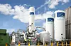 Kleine Industriegaseanlage von Linde auf größerem Industriegelände
