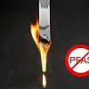PFAS-Brandprobe an Verbundmaterial