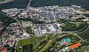 Luftbild des Chemieparks Gendorf, das ansässige Unternehmen Dyneon ist durch Schließung durch den Mutterkonzern 3M bedroht.