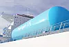 Wasserstoff-Tank auf einem Schiff