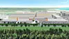 Vorläufiger konzeptioneller Entwurf und Visualisierung der künftigen Umicore-Gigafabrik für Batteriematerialien in Loyalist, Ontario, Kanada.