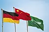 Flags at a BASF plant in China / Flaggen an einem BASF-Standort in China