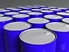Many blue barrels three dimensional model