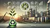 KI-generiertes Symbolbildfür Recycling und Kreislaufwirtschaft aus Sicht der Chemiebranche.