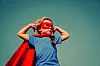 Child superhero portrait