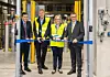 Eröffnung des automatisierten Spezialgase-Werkes von Linde in Unterschleißheim; (von links:) Stefano Innocenzi (Business President Region Europe West, Linde), Dr. Oliver Pfann (Senior Vice President EMEA, Linde), Annegret Harms (3. Bürgermeisterin Unterschleißheim), Staatsminister Dr. Florian Herrmann.