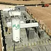 Wasserstoffspeicher und Umschlagpunkt von Plug, Elektrolyseur, erneuerbare Energie, Windkraft, Solarkraft,