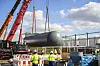 Mit dem Tankbehälter wurde das letzte Schwerbauteil für die neue Hydrieranlage am Standort Speyer installiert.