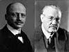 Die Namen von Fritz Haber (links) und Carl Bosch (rechts) sind untrennbar mit der Ammoniak-Synthese verbunden.
