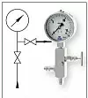 Drucktransmitter und Manometer mit Block-and-Bleed-Nadelventil. Bild: Wika