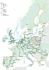 Karte European Hydrogen Backbone 2040
