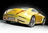 Yellow sports car. Non-branded car design.