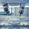Bioprinting Technology Concept. Advanced Medical Printer Producing Artificial Heart Valves with Biopolymers. Futuristic Laboratory.