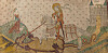 Saint George and the Dragon, an ancient wall-painting in Aarhus cathederal, Denmark