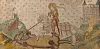 Saint George and the Dragon, an ancient wall-painting in Aarhus cathederal, Denmark