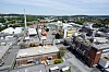 Luftaufnahme eines Evonik-Werksgeländes mit Industrieanlagen und Gebäuden in Witten.